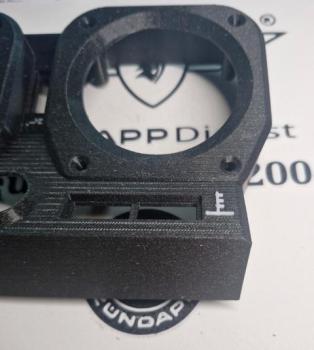 Zündapp Tachogehäuse Typ 537 mit weißen Licht und Wasserzeichen, sowie den Blinkerpfeilen mittig wie Original , Struktur-PETG !